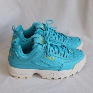FILA Disruptor II Premium Blue White Women's Sz.8.5 (5XM00817-424) Used